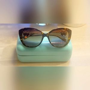 NWOT Tiffany & Co TF4130 Cat's Eye Sunglasses, Tortoise/Brown Gradient